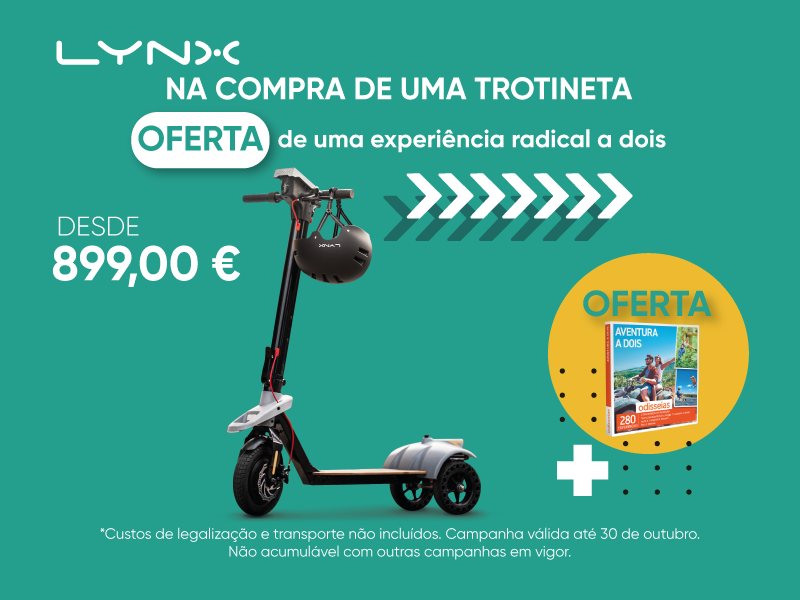 Ganha uma Experiência Radical na Compra da Tua Trotineta Elétrica Lynx!