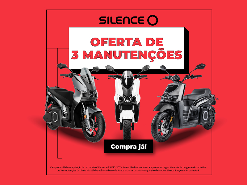 Promoção Especial Silence: NA COMPRA DE UMA SILENCE OFERTA DE 3 MANUTENÇÕES