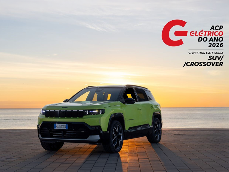 Novo Jeep Compass distinguido como SUV/Crossover do Ano nos prémios ACP Elétrico do Ano 2026